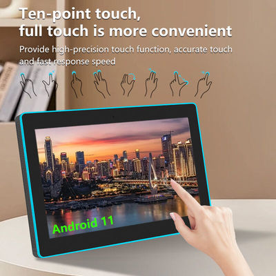 13.3 Inch Wall Mounted Conference Room Tablet NFC/RFID POE Commercial Android Tablet Circondante luce a led
