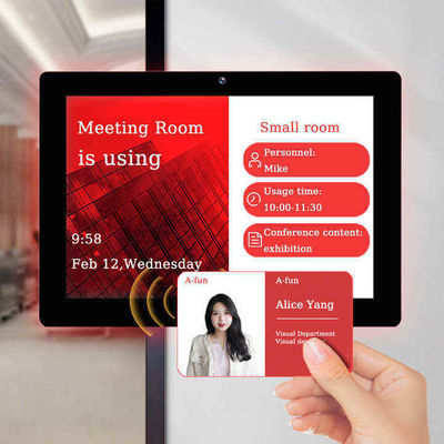 14 pollici RK3568 Sistema di prenotazione della sala riunioni Tablet Android con luce LED circondante per sale conferenze