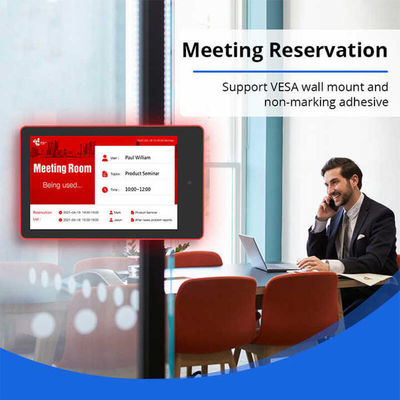 13.3 pollici RK3568 Conference Room Schedule Display Tablet con fotocamera 5.0M/P e luce LED circostante