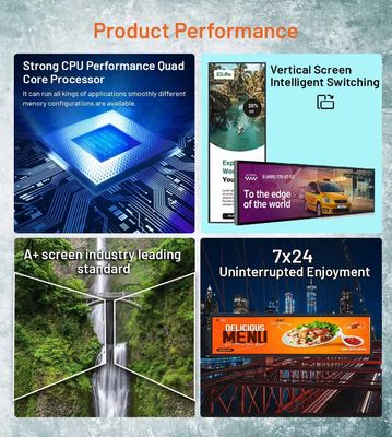 Macchina pubblicitaria a barre a muro da 19 pollici 1920x360 Tablet Android