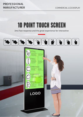 Display pubblicitario LCD verticale da 86 pollici per chioschi interni