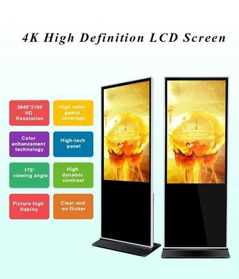 Rivoltatore LCD pubblicitario interno da 55 pollici con design a terra e segnaletica digitale