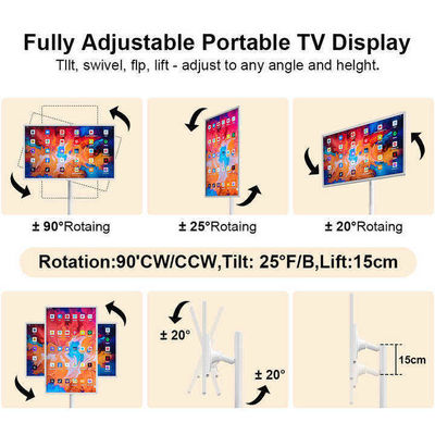 24 pollici Stand By Me TV Indoor Android 12 Pubblicità Digital Signage Smart TV portatile a terra