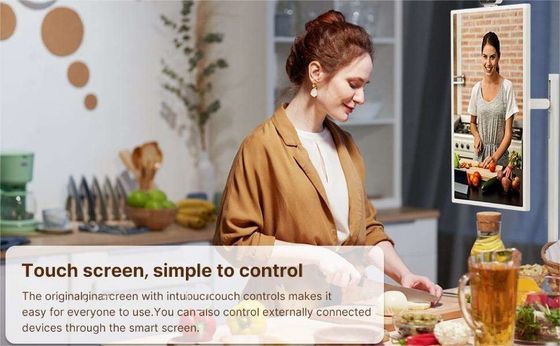 Portable Indoor 24 Inch Android Moving Smart Stand By Me Suolo Standing Smart TV