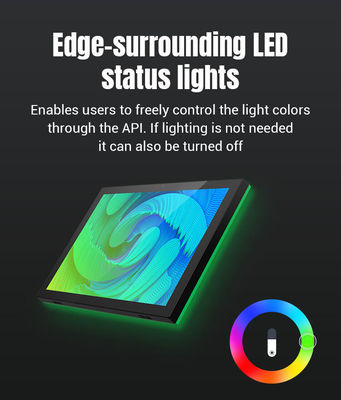 Tablet per il controllo della casa intelligente da 10,1 pollici RK3399 montato a parete con luce LED circostante e Android 13