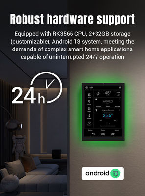 9.7 Pollici RK3566 Quad Core Android 13 Tablet per Automazione con Schermo Full View per Controllo Smart Home