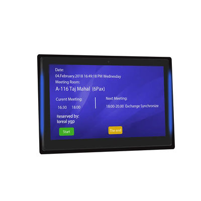 10.1Inch RK3399 2+16GB Tablet per sale conferenze montato a parete NFC POE Sistema di prenotazione della sala conferenze con luce su entrambi i lati