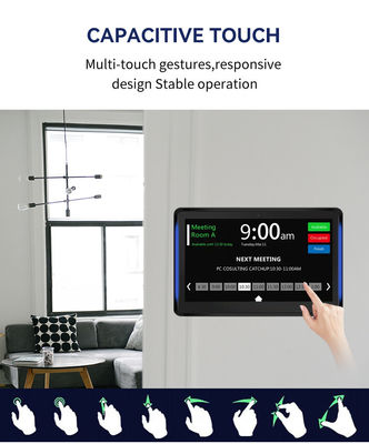 10.1Inch RK3399 2+16GB Tablet per sale conferenze montato a parete NFC POE Sistema di prenotazione della sala conferenze con luce su entrambi i lati
