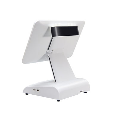 Macchina POS da tavolo da 15 pollici N2840 Terminale POS per ristoranti 2+32GB Sistema POS All-in-One con display cliente