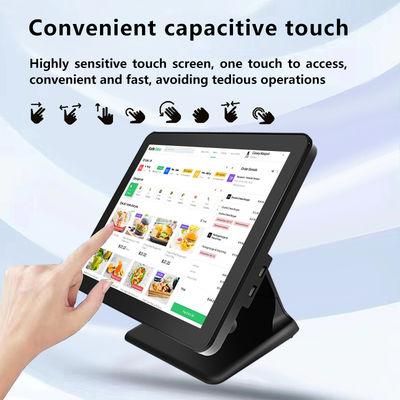 Nuovo design terminale Pos desktop da 15 pollici 60Hz 8+256GB N100 CPU Registratore di cassa Pos per la vendita al dettaglio con stampante e scanner