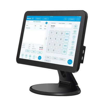Terminale POS da tavolo con touchscreen da 15,6 pollici N2840 2+32GB Registratore di cassa per la vendita al dettaglio con scanner
