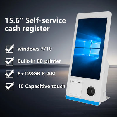 Ristorante self-service Chiosco di ordinazione Conteggio Win 8+128GB Chiosco di pagamento self-service con stampante Nfc QR Code Scanner