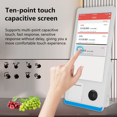 Ristorante self-service Chiosco di ordinazione Conteggio Win 8+128GB Chiosco di pagamento self-service con stampante Nfc QR Code Scanner