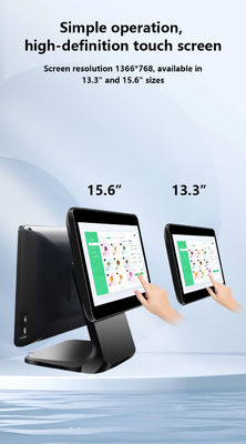 13.3/15.6Inch Dual Touch Screen POS System I3 Win System Retail Store POS Terminal con base pieghevole