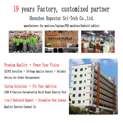 Sistema POS per fast food All-in-One Touch Screen da 15,6" Registratore di cassa Display da cucina Stampante ordini Terminale di pagamento NFC QR