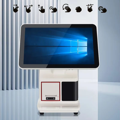 Sistema operativo Android Dispositivo POS con doppio schermo touch da 15,6 pollici per fatturazione Epos e registratore di cassa All-in-One