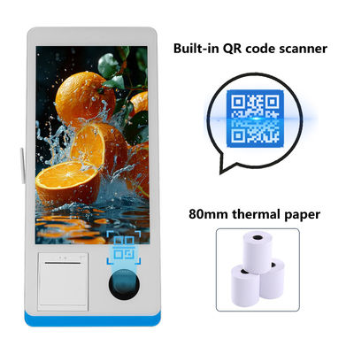 Supermercato Checkout All-in-one Touch Screen Registratore di cassa 15,6 pollici Terminale POS Kiosk self-service con pagamento NFC QR