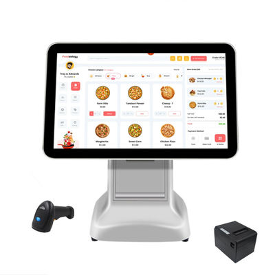 Terminale di cassa prodotto 15,6 pollici Android POS All in One Mini registratore di cassa per supermercato con uscita stampante a colori