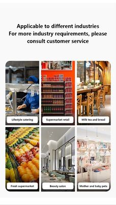 Macchina terminale All in One con doppio schermo touch da 15,6 pollici per la vendita al dettaglio con tecnologia di stampa a trasferimento termico