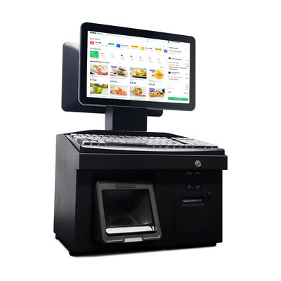 Sistema POS a doppio schermo da 14 pollici Tecnologia di stampa a trasferimento termico per Android Win7/10 Terminale POS All-in-One
