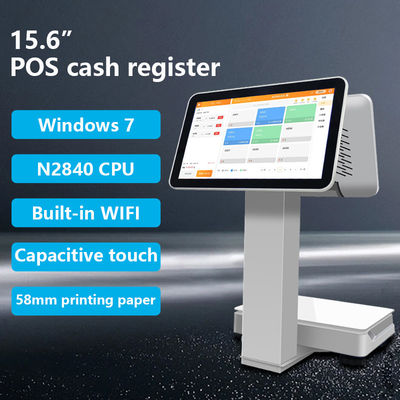 Accessibile Commerciale Dual Screen All-in-One POS Smart Cash Register Terminal Machine con schermo da 15,6 pollici e memoria 2G