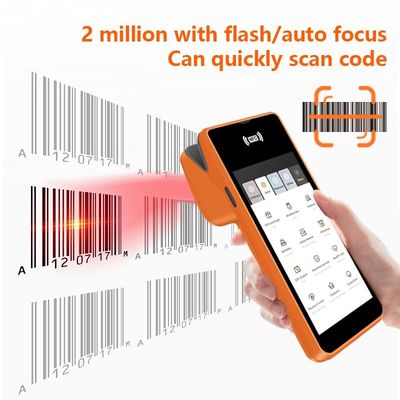 Macchina POS mobile con sistema Android da 5,45 pollici Terminale cassa intelligente portatile con stampante Tipo di uscita monocromatico e Wifi
