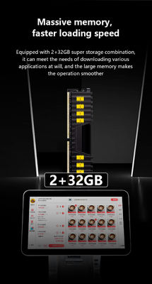 Sistemi POS All-in-One con doppio schermo touch capacitivo per ristoranti, registratore di cassa Wifi e capacità disco rigido da 32 GB