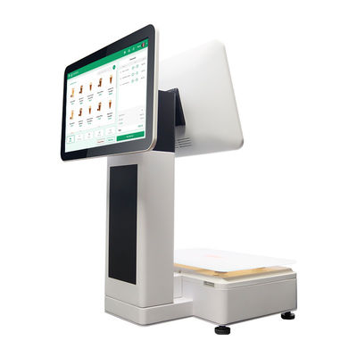 Sistema POS del supermercato 15,6 pollici Dual Touch Screen con stampante a scala incorporata Protocollo wireless NFC Interfaccia VGA