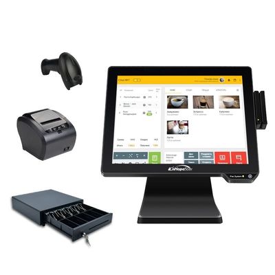 Stampa termica per ordinazione di ristoranti con risoluzione Win/Android POS Cash Register 13.3/15.6 Inch 1366*768 Risoluzione