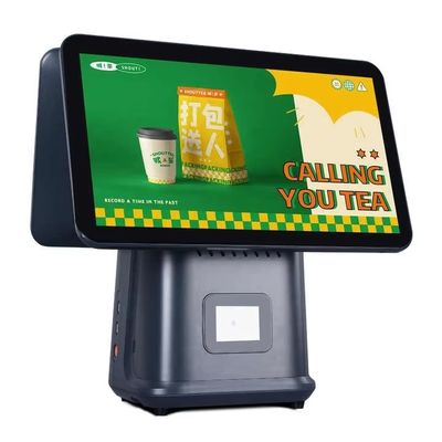 Macchina di fatturazione per ristoranti al dettaglio da 15,6 pollici con doppio schermo, sistema POS con sistema operativo Windows e Android POS