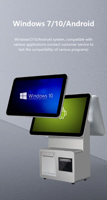 Cassa POS a doppio schermo da 15,6 pollici con processore I3, 4+64GB, sistema POS per la vendita al dettaglio, terminale POS per supermercato