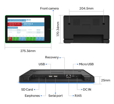 POE NFC Android Tablet PC OEM 10,1 pollici RK3288 CPU Montaggio a parete