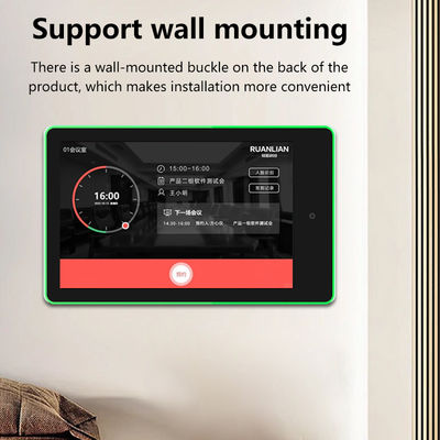 Tablet PC Android 14 da 10,1 pollici per uso aziendale, montaggio a parete, touchscreen, Rockchip quad core, luce LED per riunioni, prenotazione sale conferenze, sistema di pianificazione