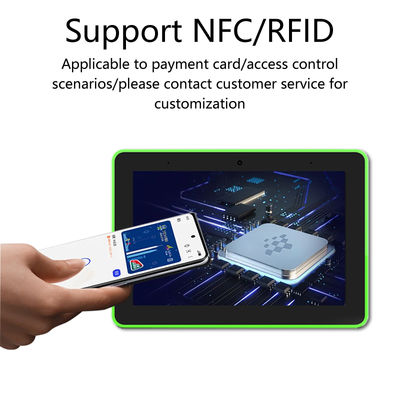 Tablet PC Android da parete da 8 pollici POE NFC wifi Touch screen con luci LED a 4 lati per prenotazioni di sale riunioni Smart Home, pianificazione hotel