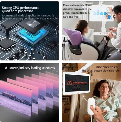 Montaggio a parete 10,1 pollici tablet android pc assistenza medica wifi POE 4G LTE Camera maniglia chiamata Infermiera Call System per ospedale Clinica