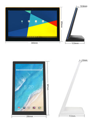 Chiosco aziendale a forma di L da 8 pollici con schermo tattile e tablet Android Servizio clienti Feedback per hotel e ristorante