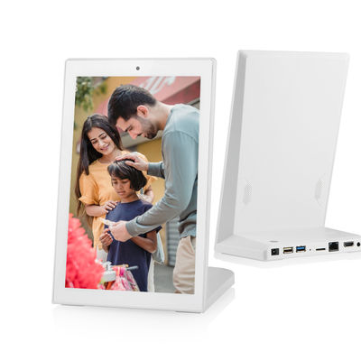 Chiosco aziendale a forma di L da 8 pollici con schermo tattile e tablet Android Servizio clienti Feedback per hotel e ristorante