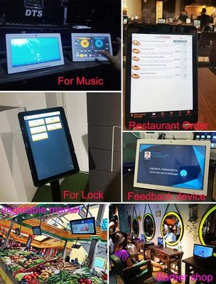 Chiosco aziendale a forma di L da 8 pollici con schermo tattile e tablet Android Servizio clienti Feedback per hotel e ristorante
