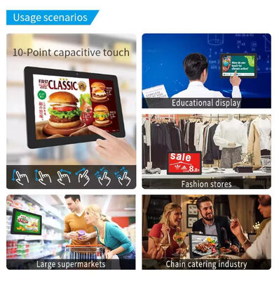 Tabella dei menù digitali a muro da 24 pollici con piattaforma Android RK3566 per ristoranti e caffè