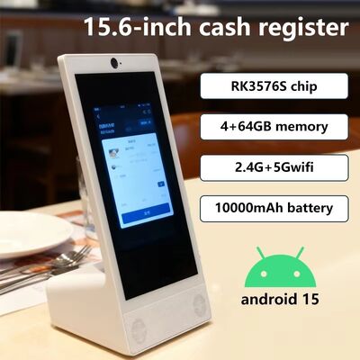 Desktop a L 15.6 pollici 1920x1080 android 15 tablet pc Wi-Fi NFC Touch screen capacitivo 10000mah Octa Core per fast food e altro con altoparlante
