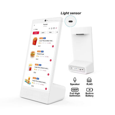 Desktop a L 15.6 pollici 1920x1080 android 15 tablet pc Wi-Fi NFC Touch screen capacitivo 10000mah Octa Core per fast food e altro con altoparlante