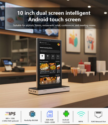 10.1 inch doppio display desktop android tutto in un touch screen 4G tablet pc Wi-Fi POE power ristorante othering kisok