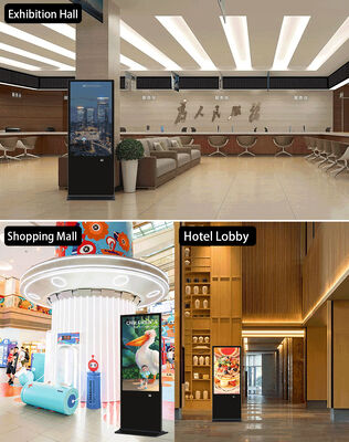 Display pubblicitari LCD da terra da 43 pollici con touchscreen, chiosco intelligente, lettore di poster per centri commerciali