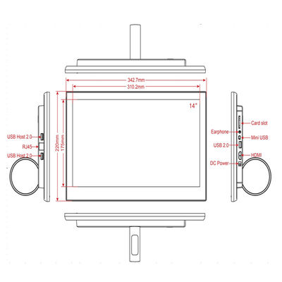 PC All-in-One Touchscreen da 15 pollici con Touch Capacitivo a 10 Punti, Display Full HD 1920x1080 e Processore Quad Core RK3399