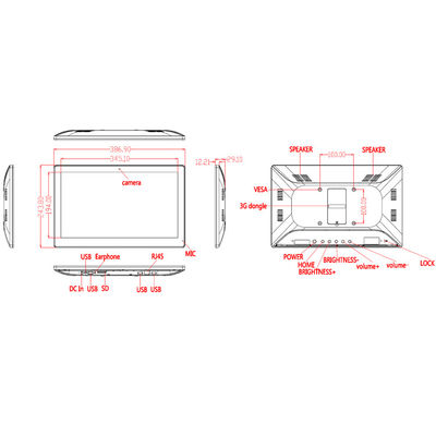 PC All-in-One Touch Screen Ultra Sottile da 15,6 pollici con WiFi RJ45 e PoE da 8 GB ROM
