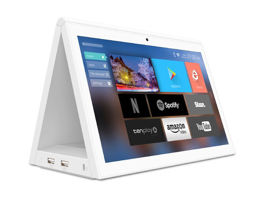 White RK3288 desktop a forma di L 10,1 pollici Android Tablet Pc POE NFC touch dual screen Ristorante che ordina chiosco POS tablet