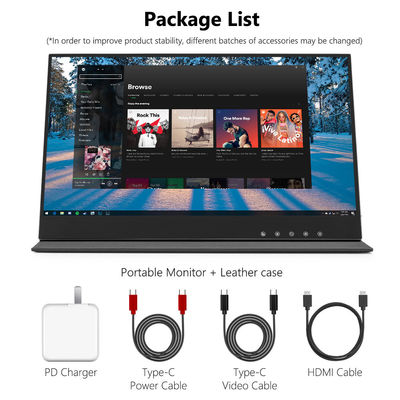 Monitor touch screen portatile wireless da 15,6 pollici per uso commerciale e integrazione di sistemi