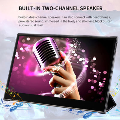 Monitor portatile touchscreen da 15,6 pollici alimentato a batteria per aziende e integrazione di sistemi