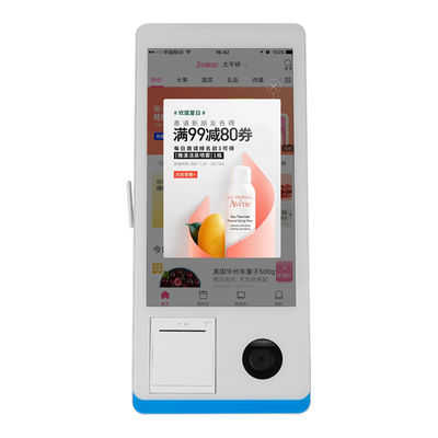 qualità  Restaurant Self-service Ordering Counter Kiosk Windows 8+128GB Self-service Payment Kiosk with Printer Nfc QR Code Scanner fabbrica