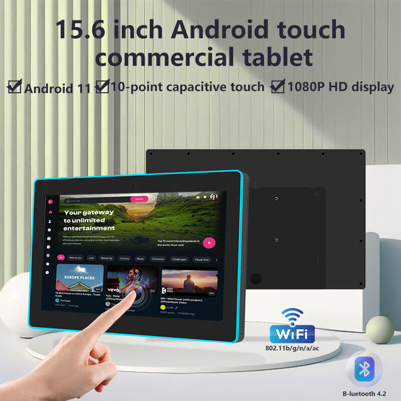 15.6Inch RK3566 NFC POE Power Tablet PC Montaggio a parete Meeting Android Tablet Con luce a led